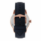 Fossil Men's Townsman Automatic Stainless Steel and Leather Two-Hand Skeleton Watch, Color: Rose Gold/Navy (Model: ME3171)