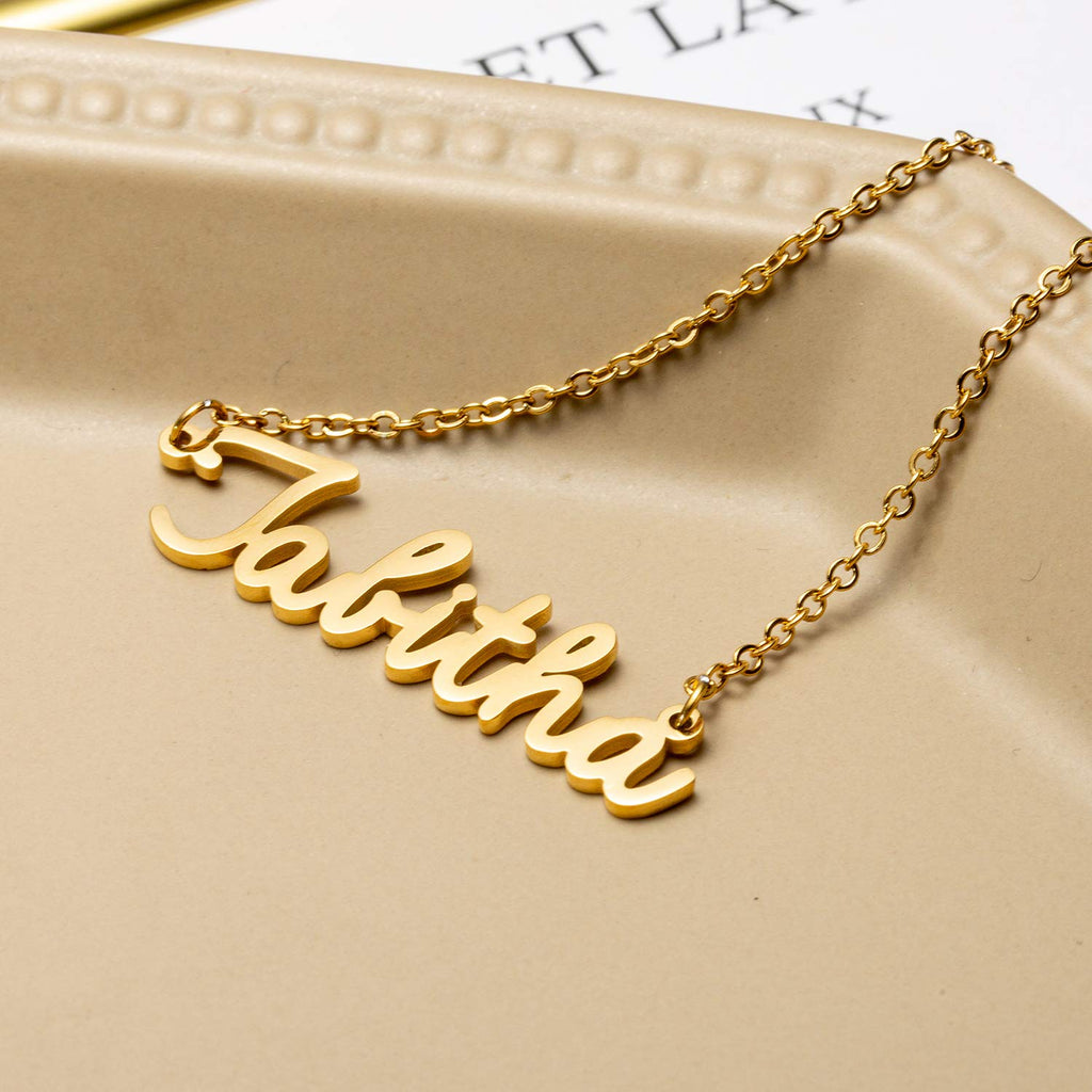 Yiyang Custom Name Necklace 18k Gold Plated Stainless Steel Pendant Jewelry Birthday Christmas Gift Raquel