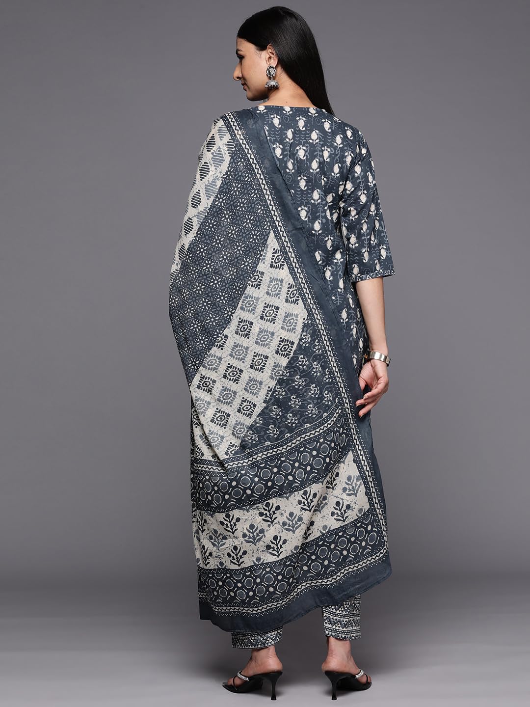 Libas WomenS Pure Cotton Kurta Sets (34242_Grey