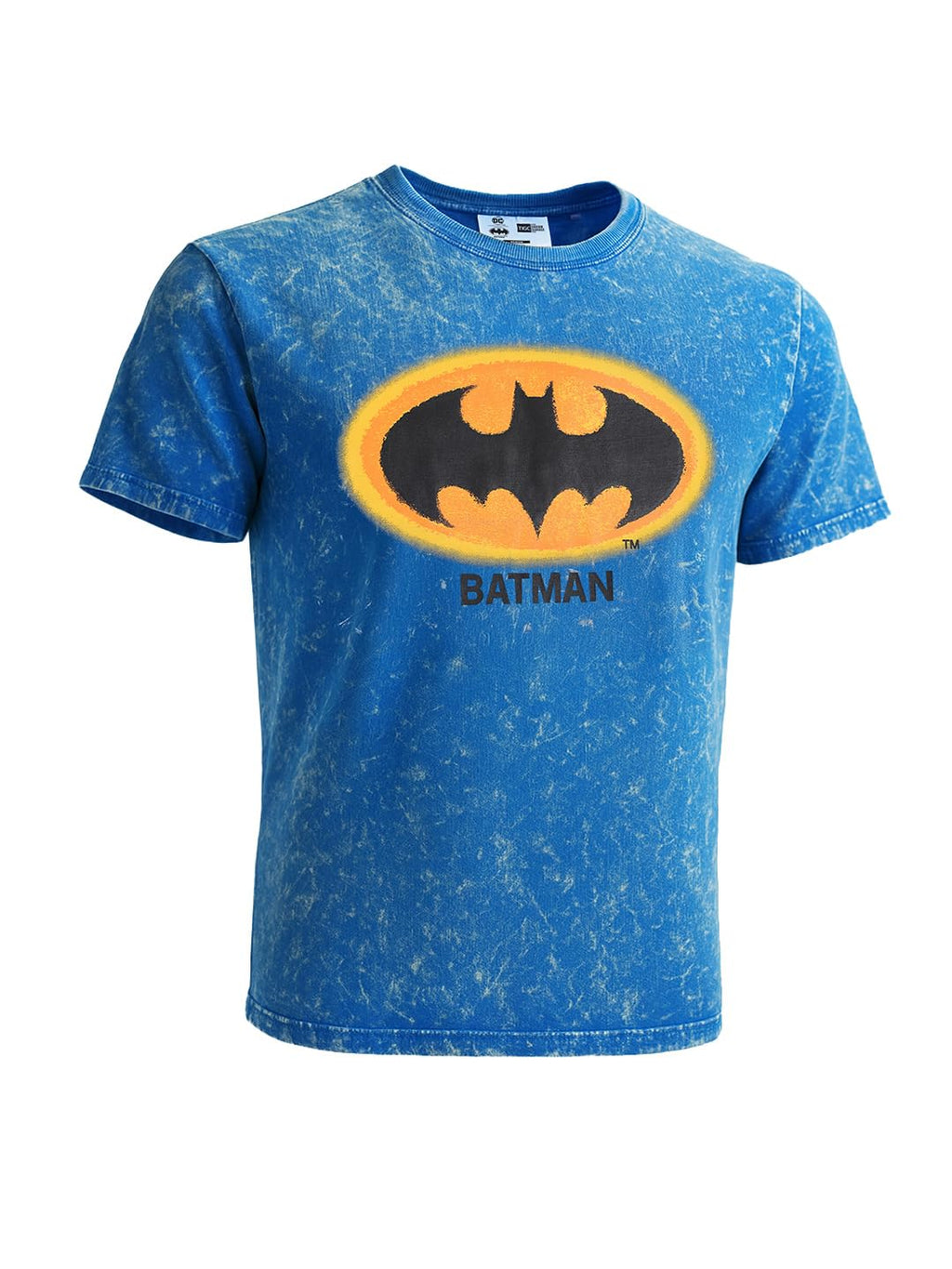 The Indian Garage Co Mens Boxy Half Sleeves Batman Crew Neck T-Shirt