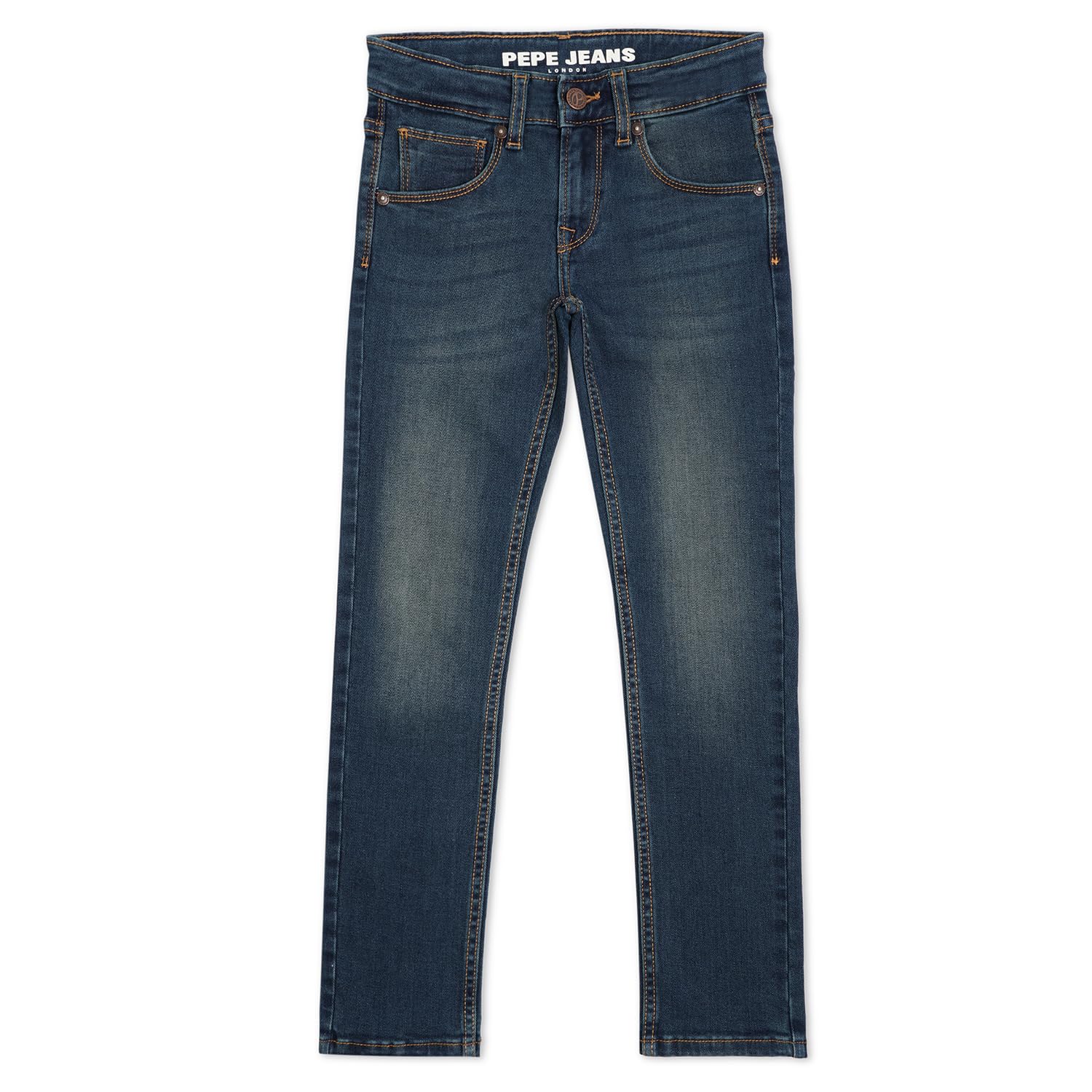 Pepe Jeans BoyS Slim Jeans (Pb202196Q03_Dark Tint Indigo Blue