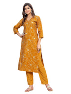 Shienzy Cotton Blend Straight Women'S Kurtas & Kurtis (1604_Kbd-M_Yellow_M)