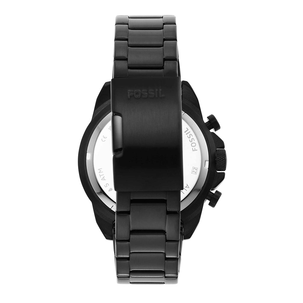 Fossil Men's Bronson Quartz Stainless Steel Chronograph Watch, Color: Black (Model: FS5851)