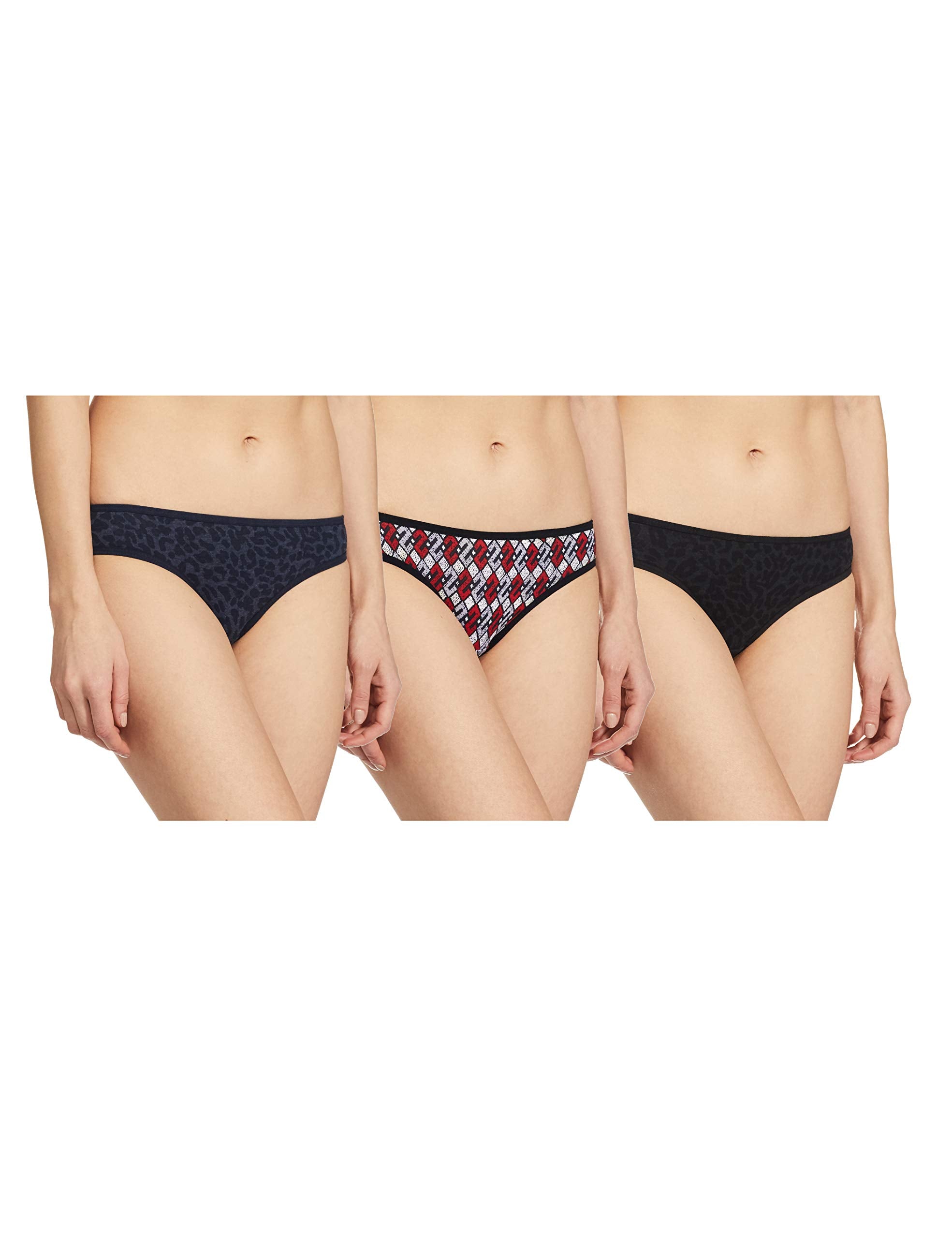 Clovia Womens Cotton Blend Regular Floral Bikini Style Underwear (Pack of 5) (COMPNC798S_Multicolor_S)