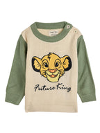The Souled Store Official: Future King Infant Boys Long Sleeve Embroidered Patch Regular Fit Sweaters Beige