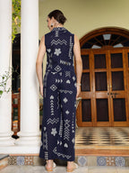 Stylum Women'S Geomatric Printed Rayon Slub Short Kurti (Csblueplay_Blue)