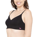 Enamor A027 Full Coverage Cotton Bra - Non-Padded  Wirefree Black