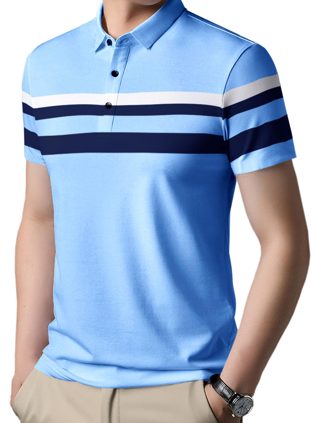 Noble Monk MenS Regular Fit Pure Cotton Polo T Shirt |Half Sleeves |Collar Tshirts | Casual T-Shirt For Men