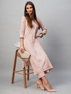 ANNI DESIGNER Ladies Cotton Kurta with Trousers, pink, S