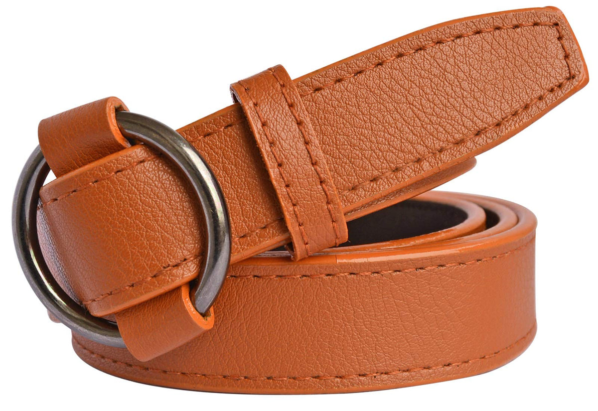 Sunshopping WomenS Synthetic & Faux Leather Belt (Weryj_Tan) 30