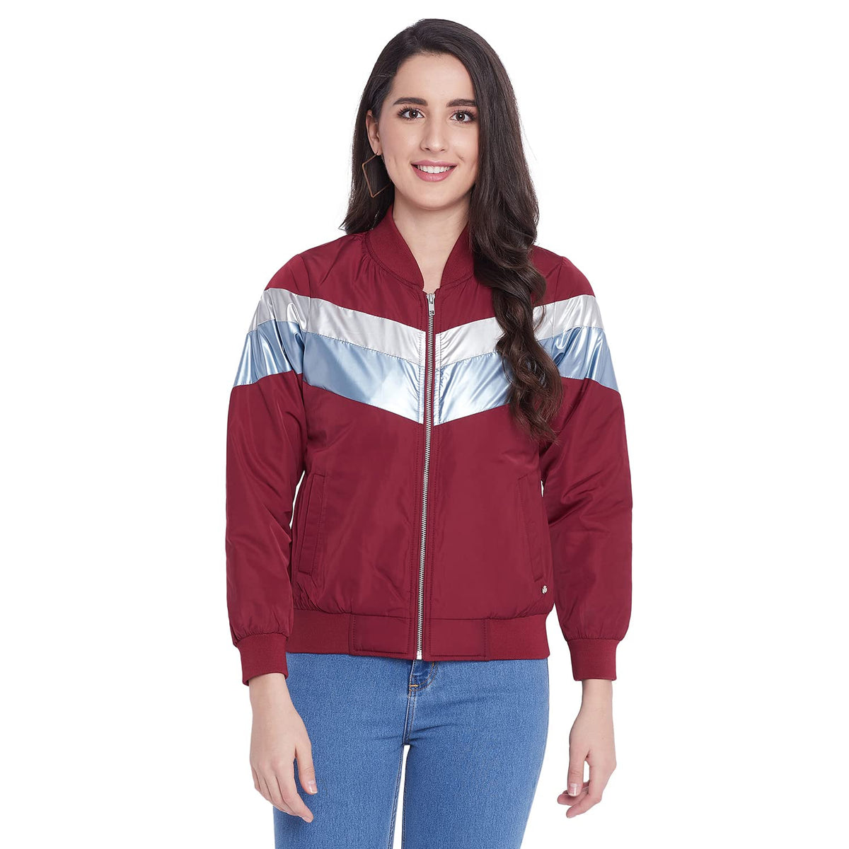 Duke Womens Bomber Jacket (SDZ6694_Carrot_M