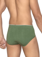 XYXX Mens Modal Regular Solid Briefs (Pack of 2) (XY_MR1_BRF_01_2_3_ICY Grey, Olive Green
