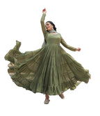 Fashion Basket Georgette Solid Anarkali Kurta Set For Women Lavender