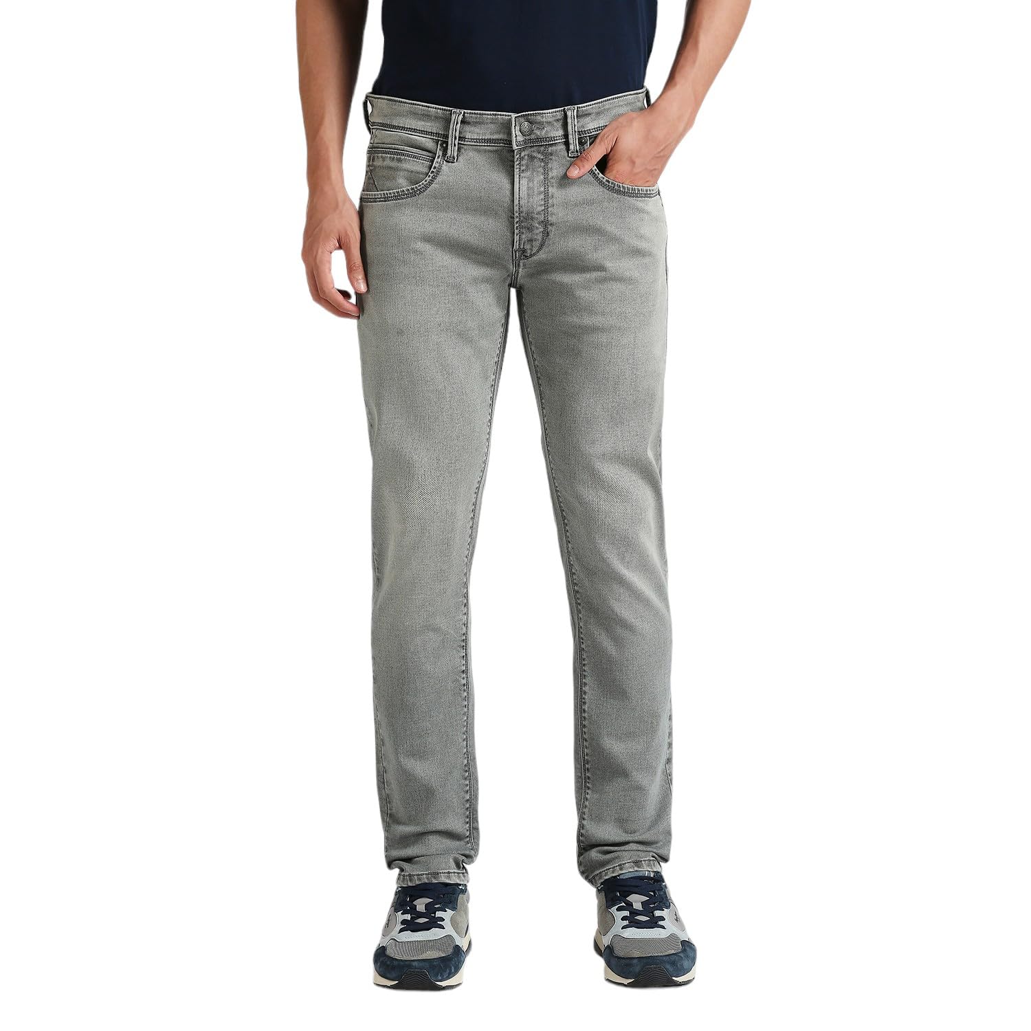 Vapour Grey Low Rise Tapered Gymindigo Jeans