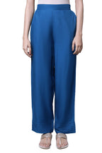 Aurelia WomenS Blue Solid Palazzo Pants