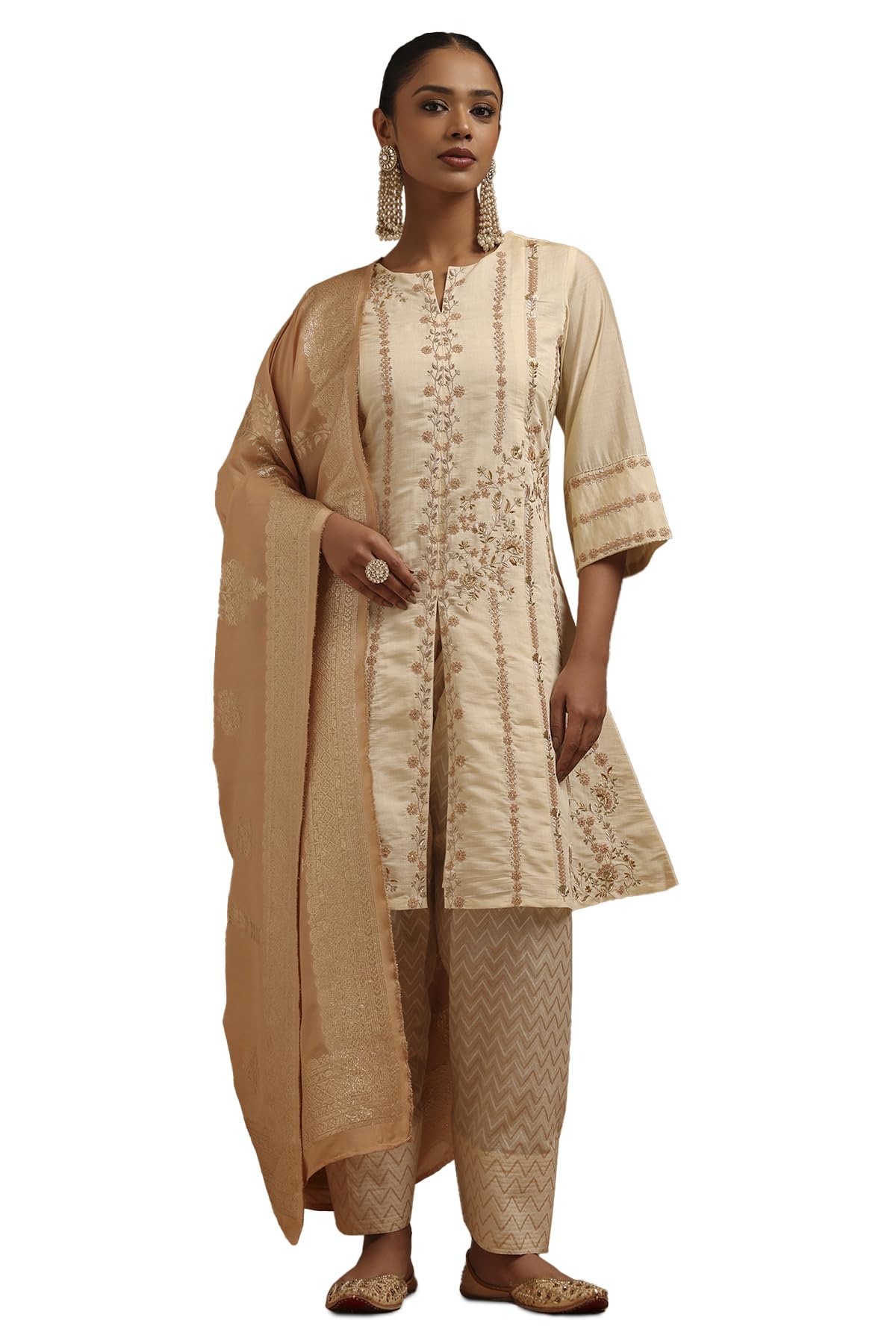 Soch Women Art Silk Embroidered Suit Set with Zari
