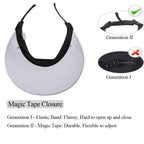 Sun Visor Hats Women Large Brim Summer UV Protection Beach Cap White