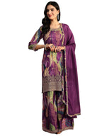 Libas Printed Chinon Straight Kurta With Palazzos With Dupatta (51848Xxl)
