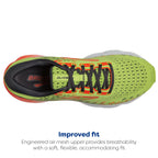 Brooks Men's Glycerin 20 Neutral Running Shoe - Lime/Red/Ebony - 9.5 Medium