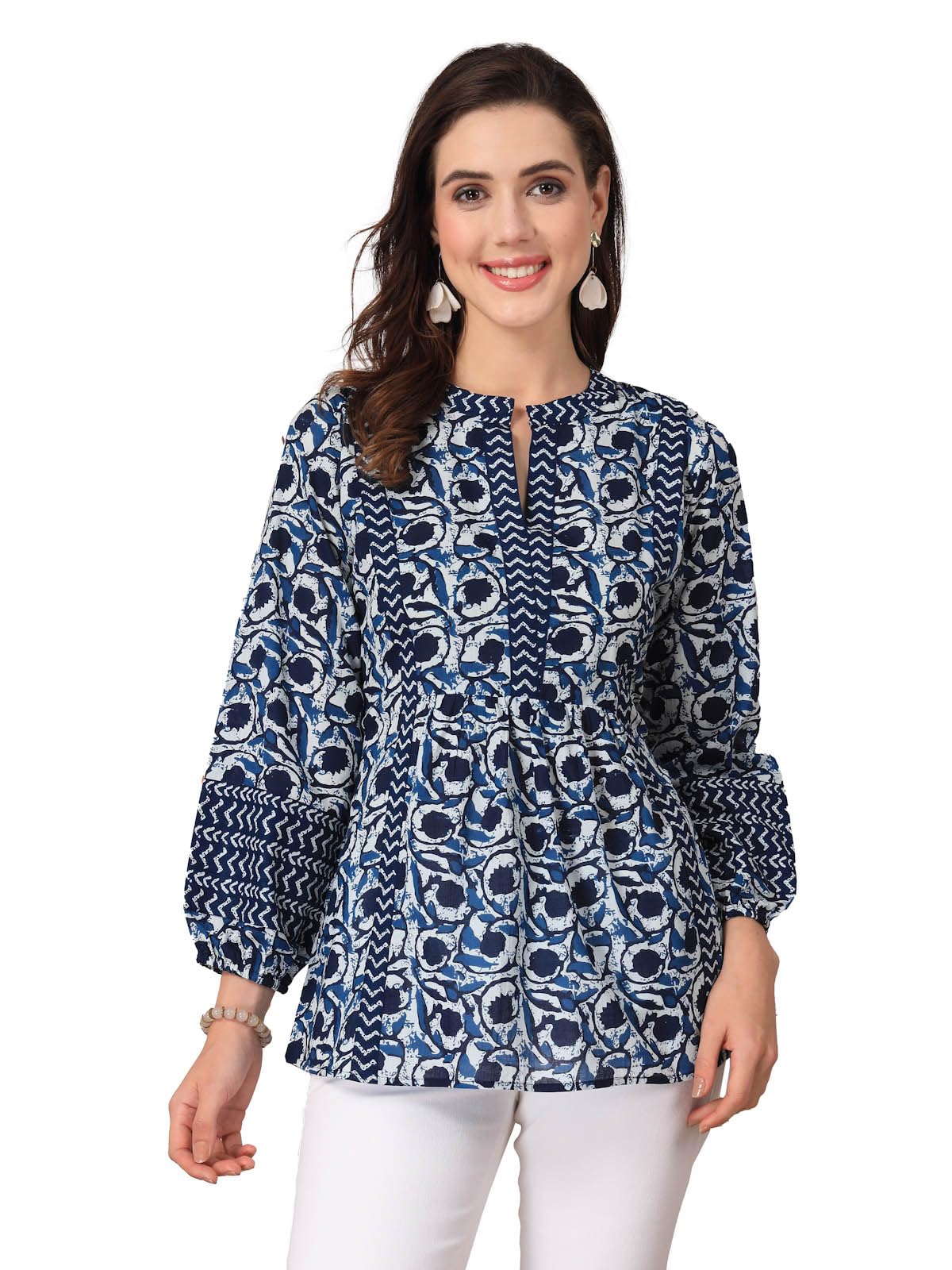 Stylum Womens Floral Printed Cotton Top