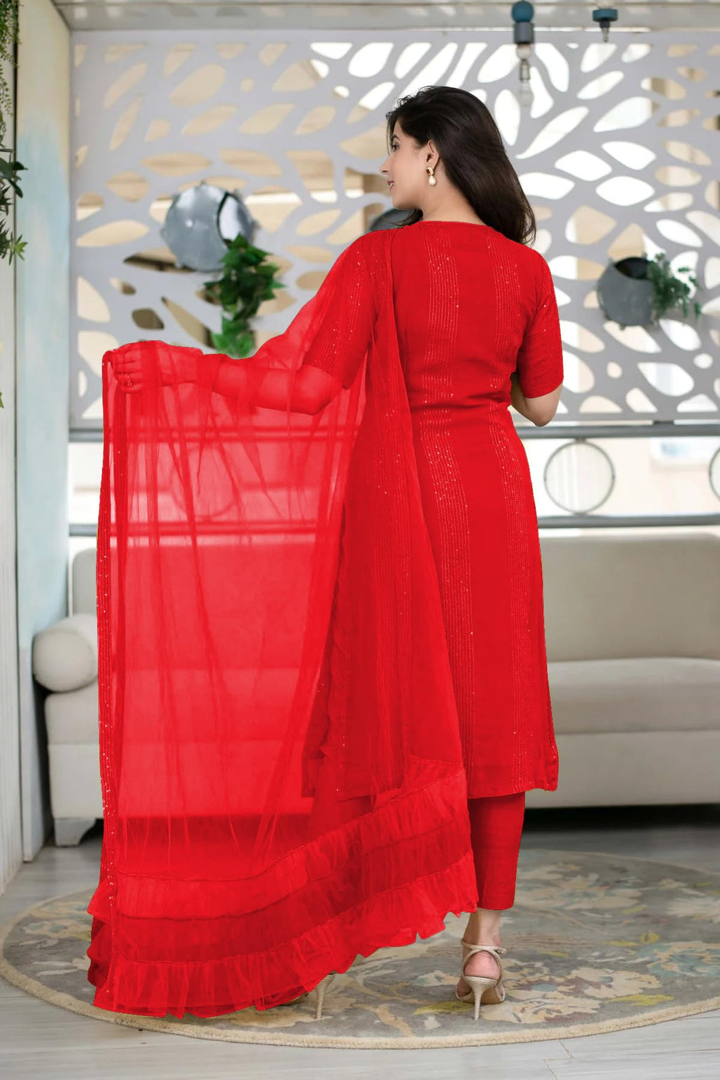Fashion Basket Georgette Kurta Set With Dupatta For Women