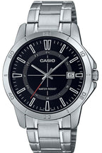 Casio Standard Analog Stainless Steel Black Dial Quartz MTP-V004D-1C Men's Watch