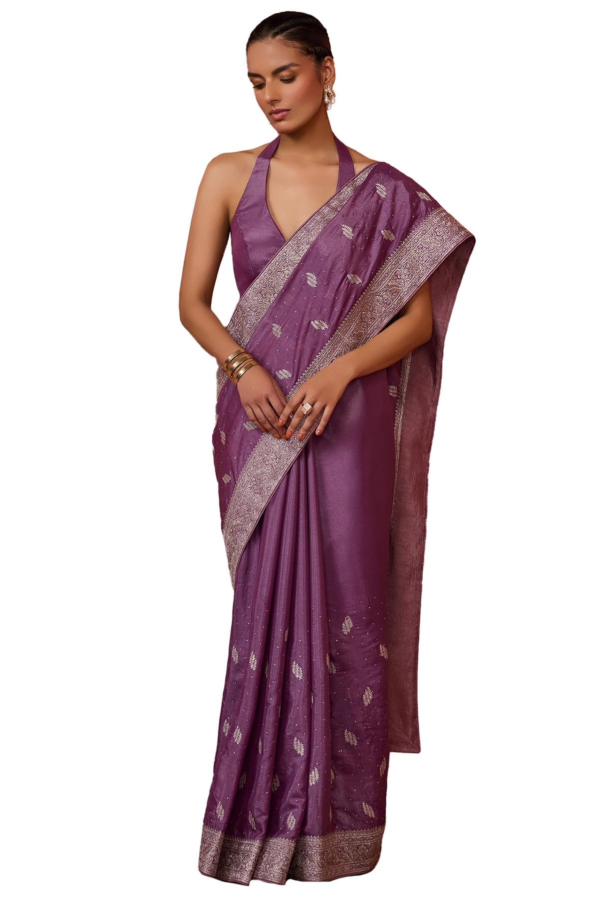 Soch Women Fendy Georgette Embroidered Saree