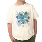 Del Sol I0109496 Turtle Time Crew T-Shirt for Kids&#44; Ash - 5 Toddler