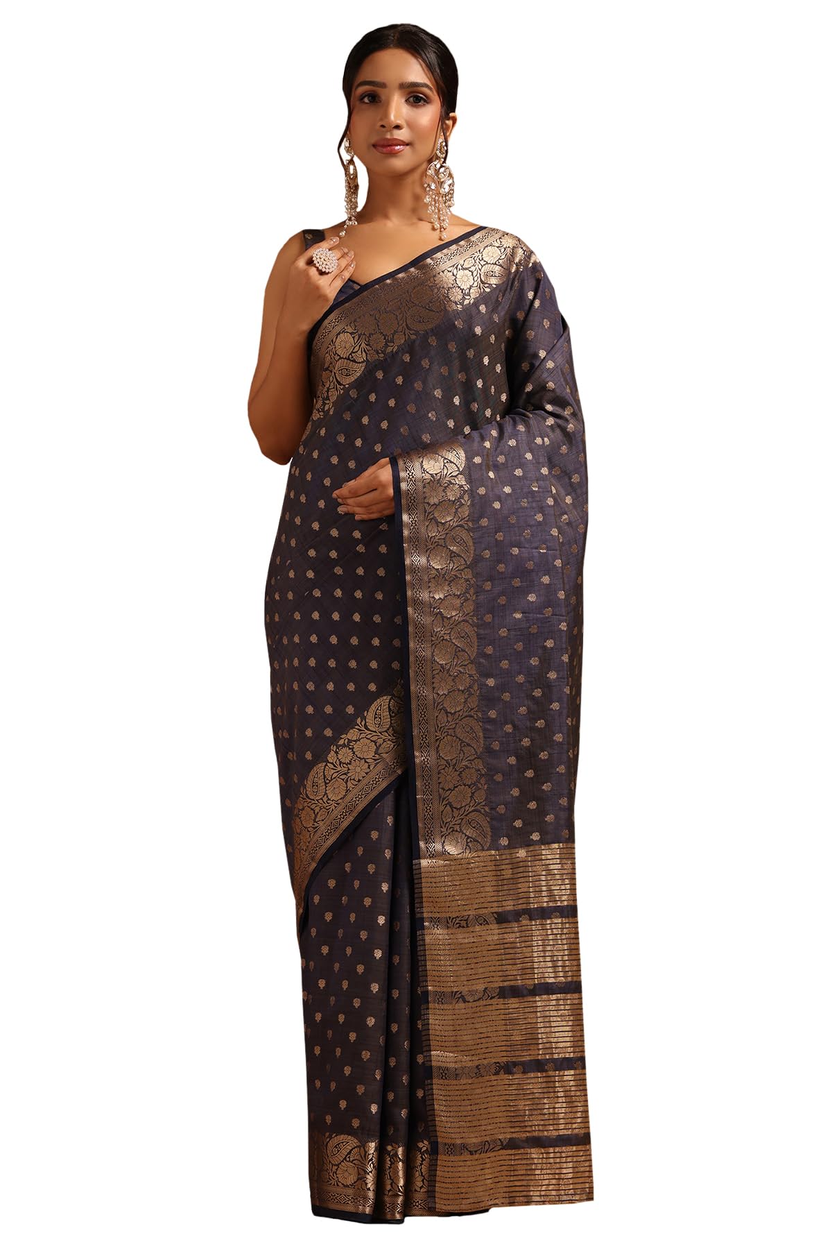 Soch Women Art Silk Floral Zari Woven Saree