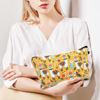 Cosmetic Bags for Women Small Lovely Llama and Cacti Makeup Bag for Purse Travel Toiletry Bag Accessories Organizer Zipper Pouch