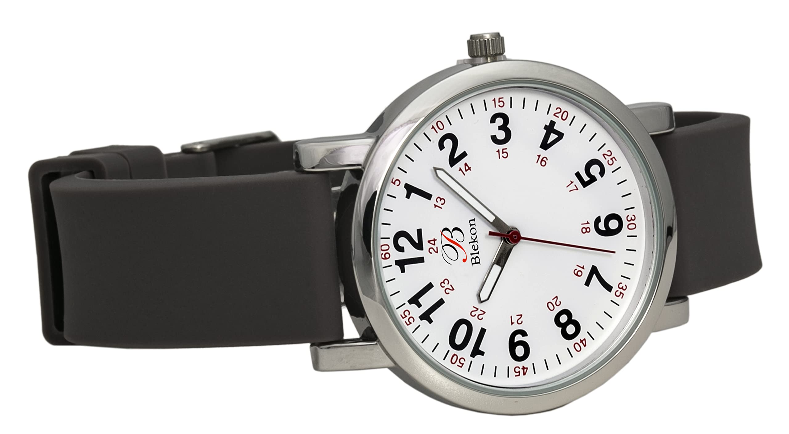 Blekon Original Nurse Watch - Medical Scrub Colors, Easy Read Dial, Second Hand, Water Resistant Watch (Gray)
