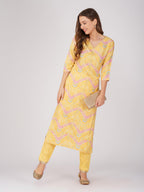 rytras Womens Foil Printed Straight Kurta