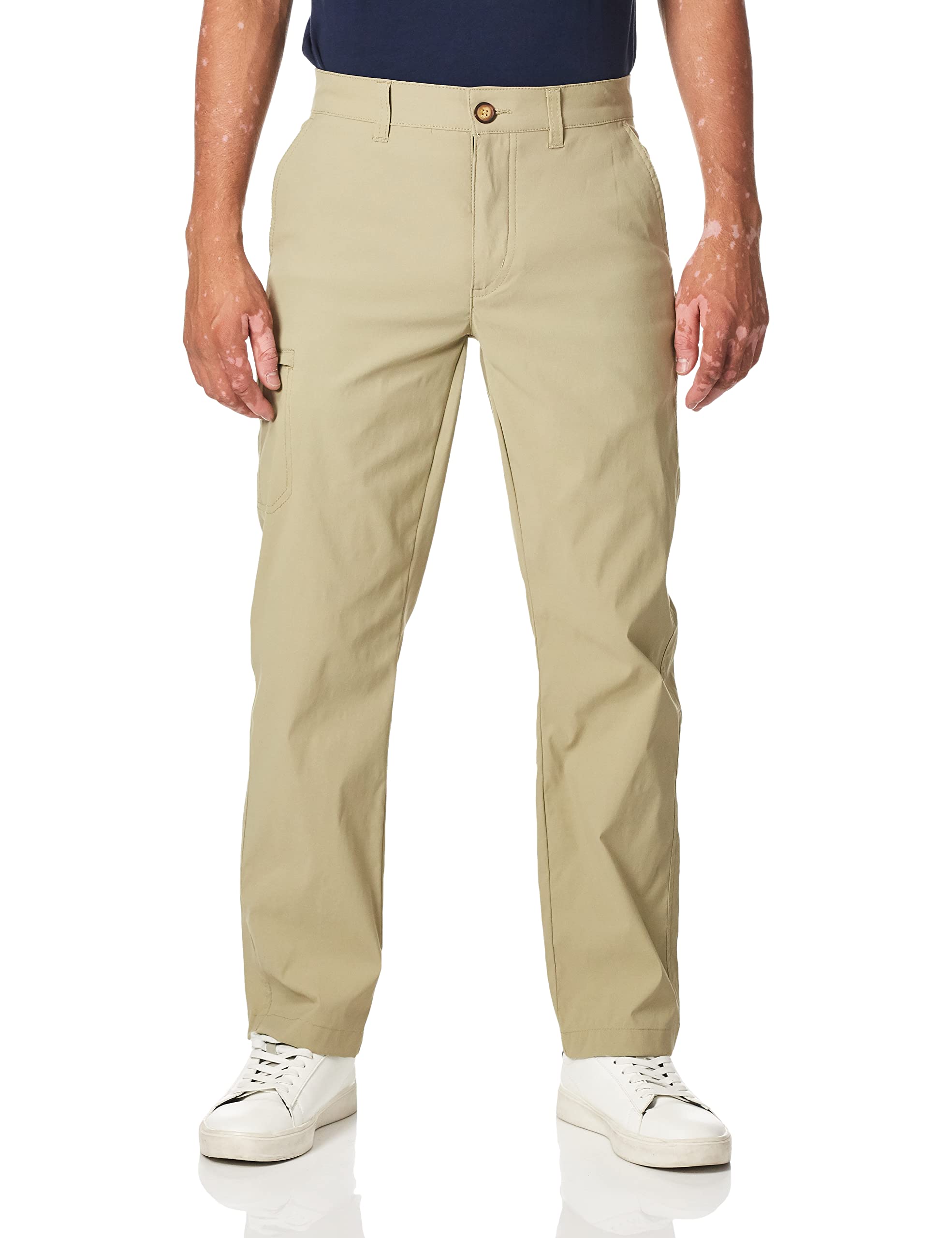 UNIONBAY mens Rainier Lightweight Comfort Travel Tech Chino Hiking Pants, Khaki, 40W x 30L US