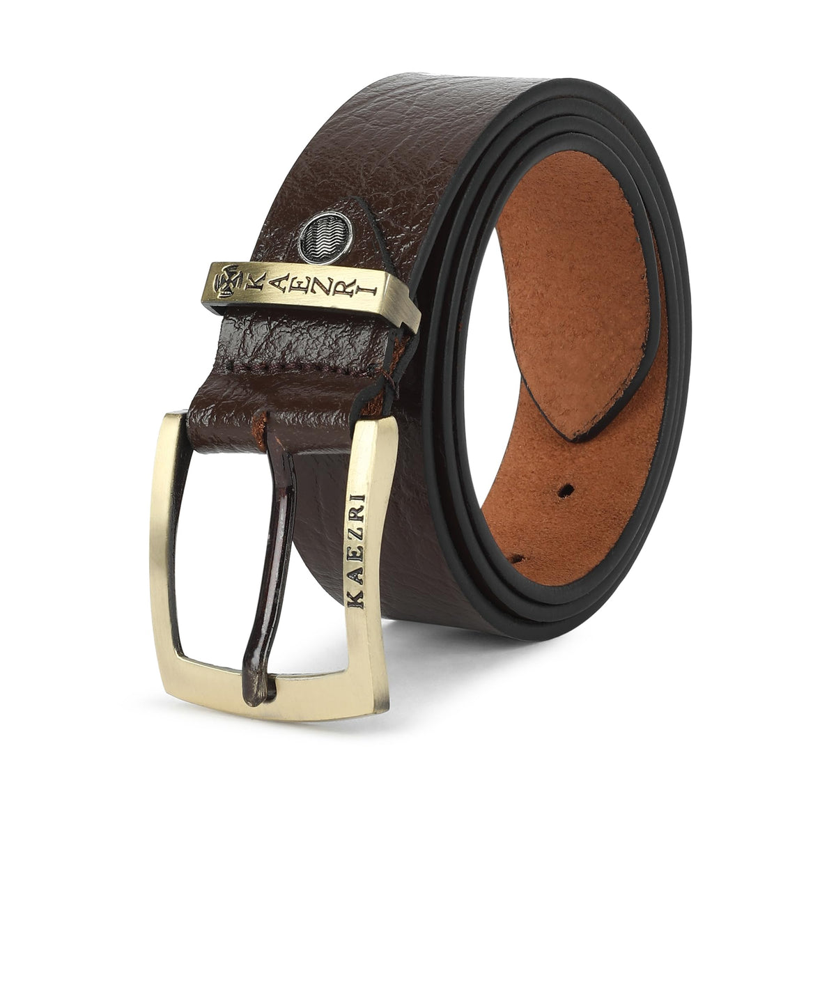 Men Brown Genuine Leather Belt ()_1003 36