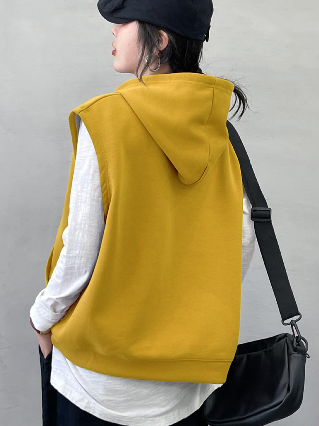 Noble Monk WomenS Sleeveless Casual Hoodie | Women Stylish Hoodie | Hooded Sweatshirt For Women Light Yellow