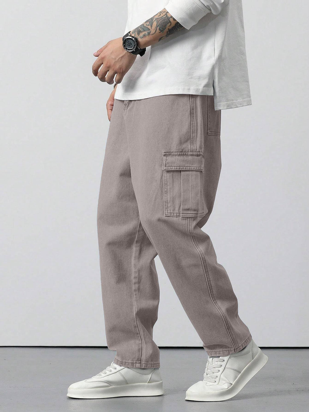 Men Loose Fit Mens Flip Pocket Cargo || Mens Stylish Cotton Loose Fit Denim Cargo Jeans || Multi-Pocket Styling || Perfect for