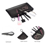 patu Zipper Mesh Bags, Pencil Case, 5 Pieces, Beauty Makeup Cosmetic Accessories Organizer, Travel Toiletry Kit Set Storage Pouc