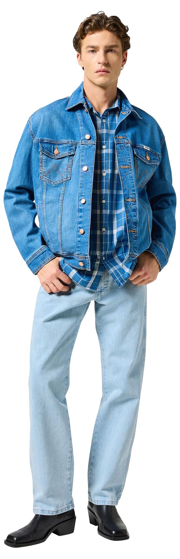 Wrangler Men's 13MWZ Cowboy Cut Original Fit Jean, Gold Buckle Bleach, 40W x 36L