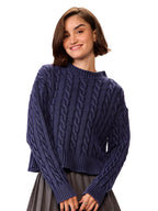 The Souled Store Solids: Grey Blue Women Oversized Sweater