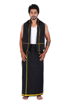 Prakasam Cotton MenS Pure Cotton Colour Dhoti (1.26X1.90Mtrs) With Matching Towel (0.74X1.50Mtrs) Set