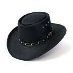 Western Express Faux Felt Gambler Cowboy Hat | Classic Cowboy & Cowgirl Hats for Kid's (US, Alpha, One Size, Black)