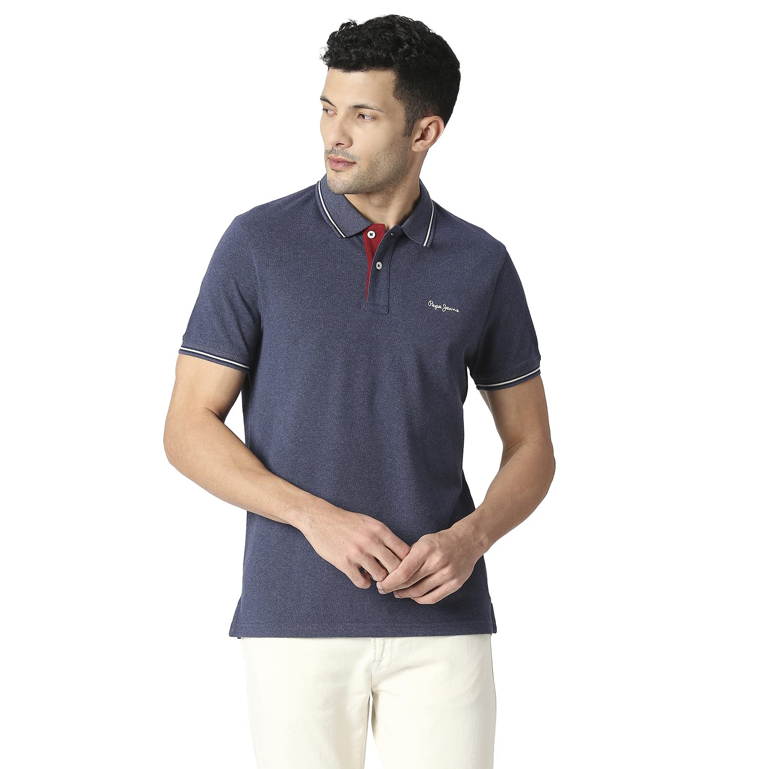 Pepe Jeans Phoenix Solid Recycle Polo, Blue, S