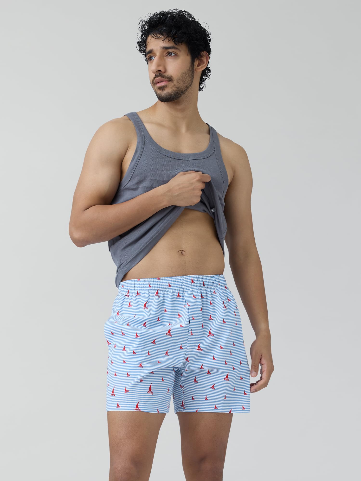 XYXX Mens Super Combed Cotton Remix Printed Boxers [Pack of 2] No-Marks Waistband, Comfort Stretch | Innerwear for Men in Colou
