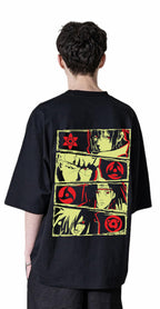 Uniplanet Store MenS Cotton T Shirt With Round Neck Line Half Sleeves Graphic Printed Pattern Loose Fit And Standard Length Bla