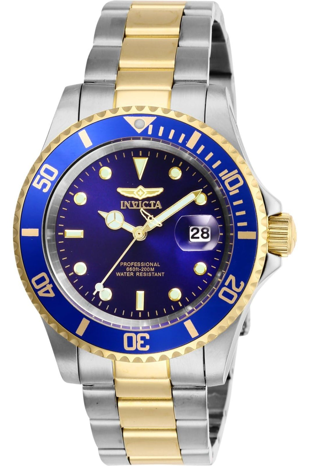 Invicta Men's Pro Diver Quartz Watch with Stainless Steel Strap, Two Tone, 20 (Model: 26972)