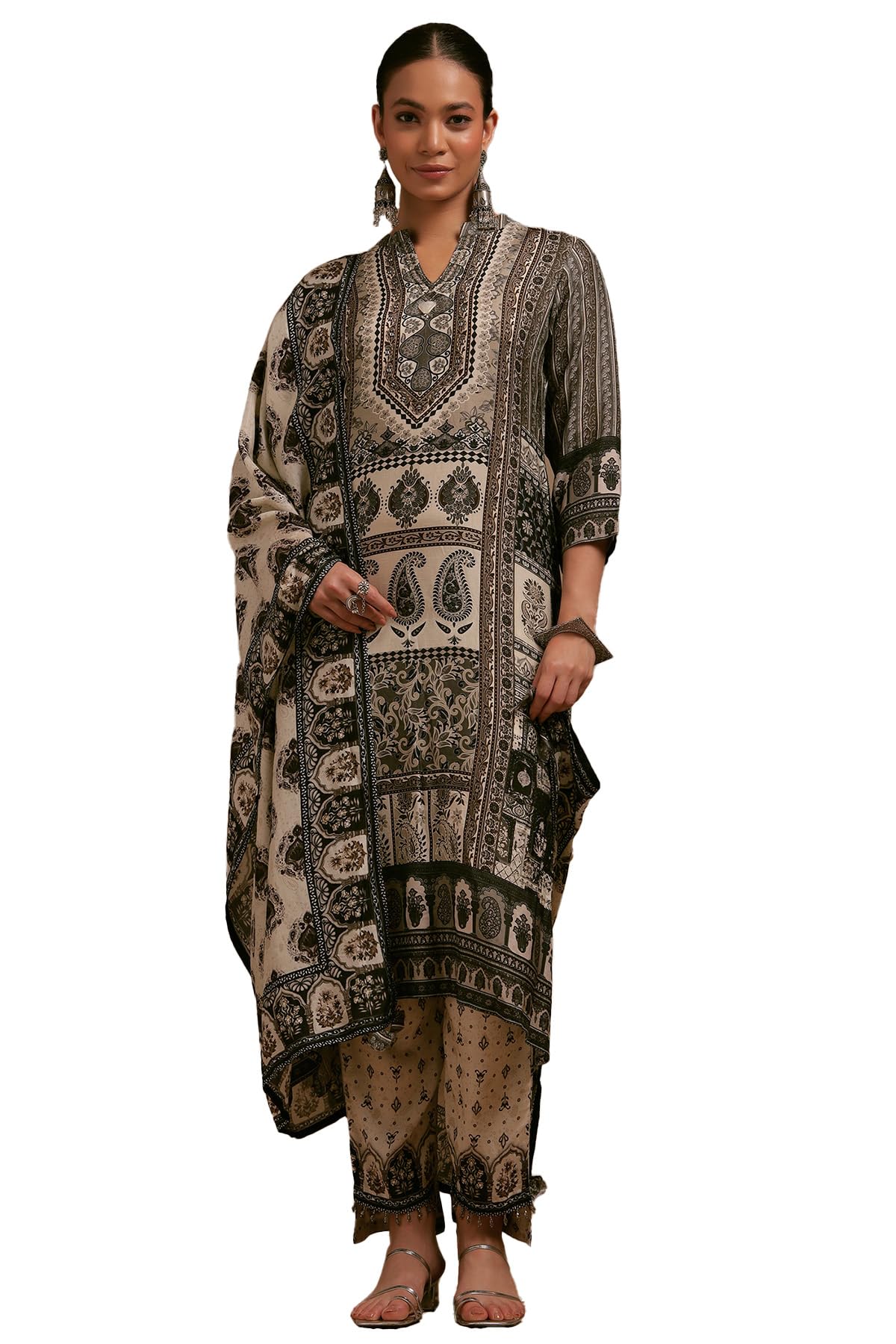 Soch Women Dola Silk Ethnic Motifs Suit Set