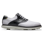 FootJoy Men's Traditions Golf Shoe, White/Charcoal Camo, 9 Wide