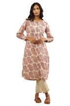 Folksong By W Women White Printed Cotton Straight Kurta_24Maf11697-910705_Xl