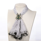 YACQ Women's Spider Stretch Rings Fit Finger Size 6.5 To 9 - Elastic Soft Band Perfect for Arthritis - Silk Scarf Holders - Lead