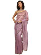 Libas Self Design Net Saree With Unstitched Blouse Piece